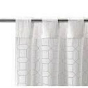 IKEA Curtains in White Geometric Sheers 57x98